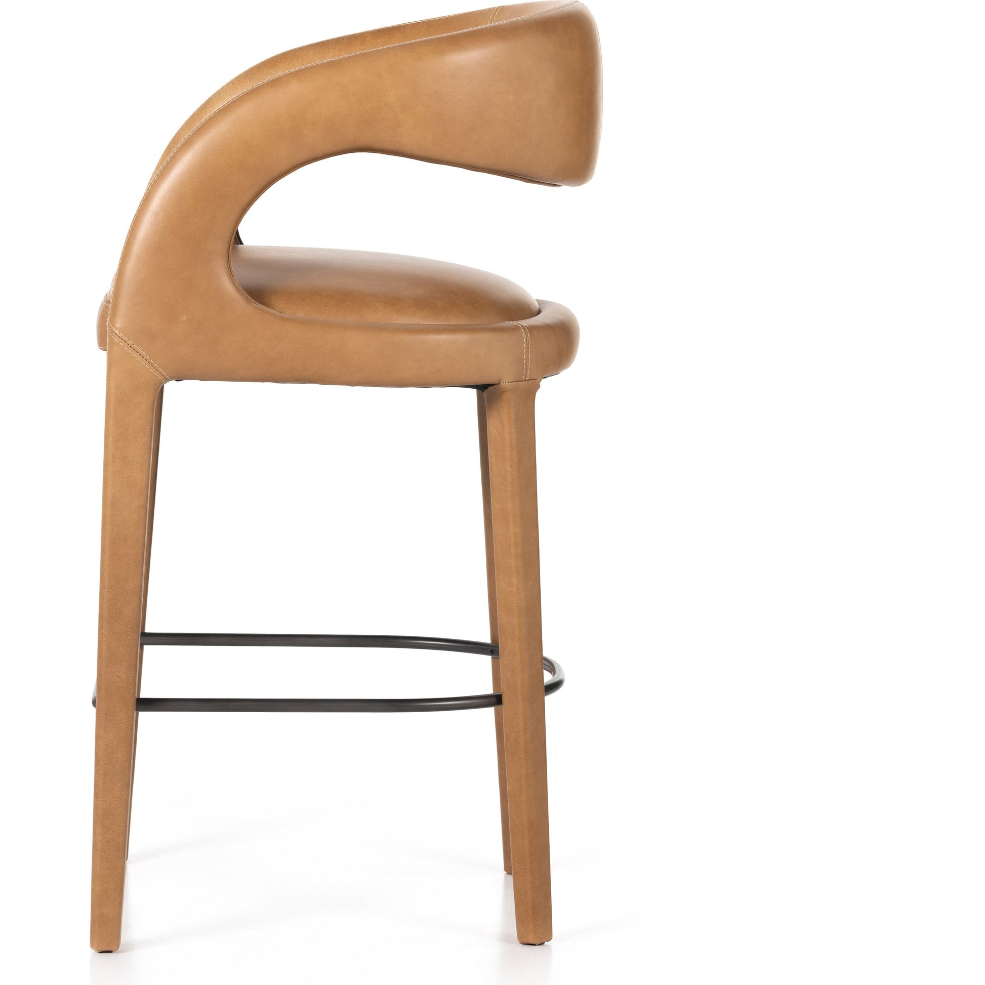 Hawkins Bar Stool by Four Hands in gunmetal. Made from unique in a coastal style.