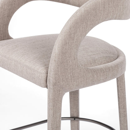 Hawkins Counter Stool by Four Hands in gunmetal. Made from unique in a modern style.