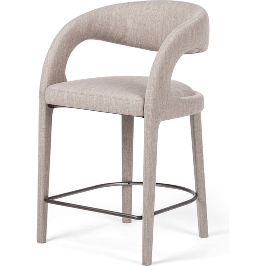Hawkins Counter Stool by Four Hands in gunmetal. Made from unique in a modern style.
