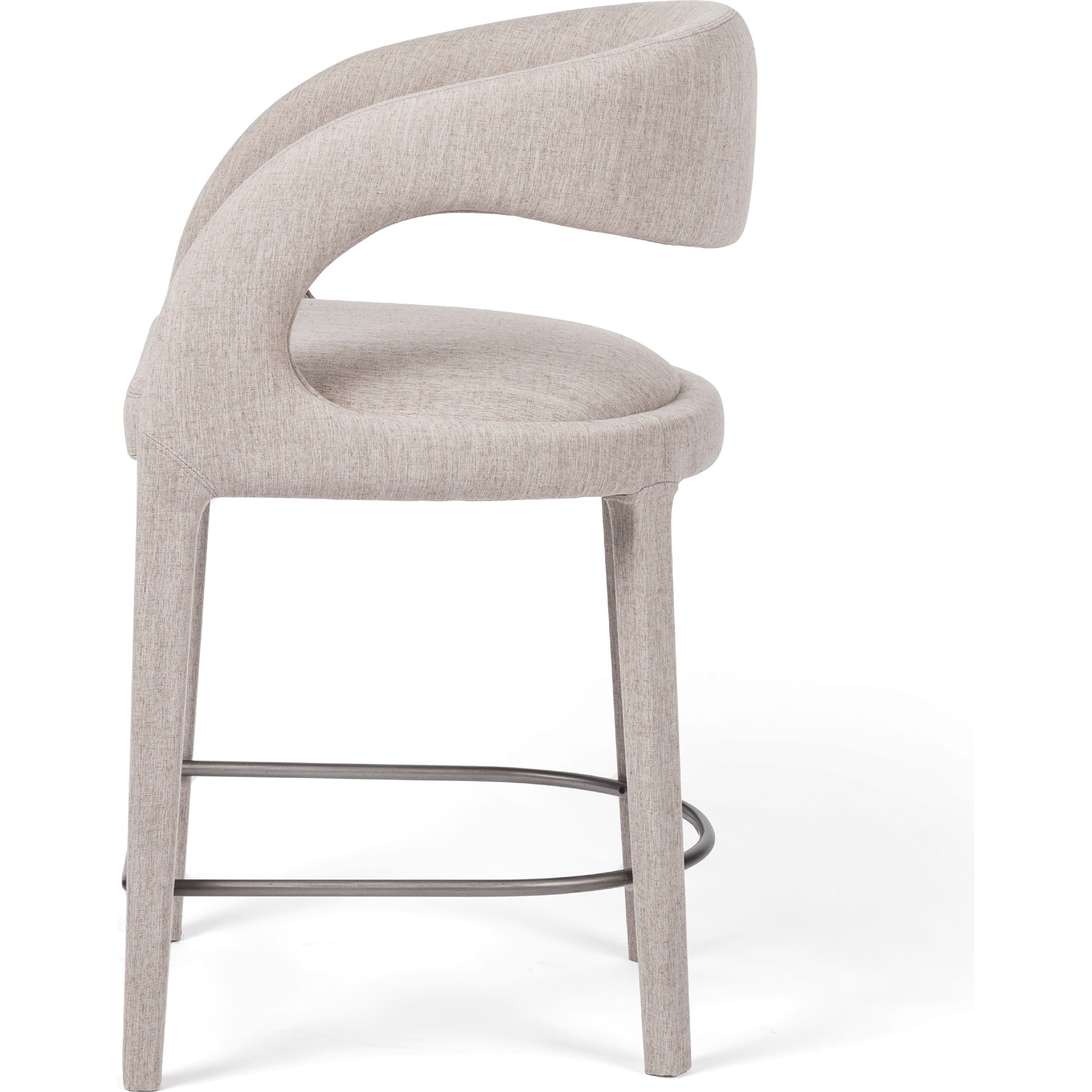 Hawkins Counter Stool by Four Hands in gunmetal. Made from unique in a modern style.