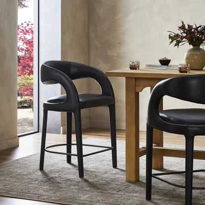 Hawkins Counter Stool by Four Hands in gunmetal. Made from unique in a modern style.