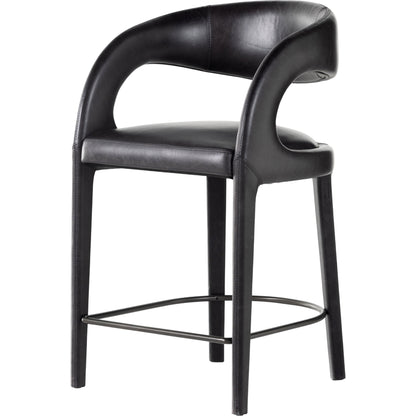 Hawkins Counter Stool by Four Hands in gunmetal. Made from unique in a modern style.