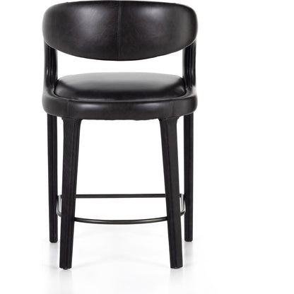 Hawkins Counter Stool by Four Hands in gunmetal. Made from unique in a modern style.
