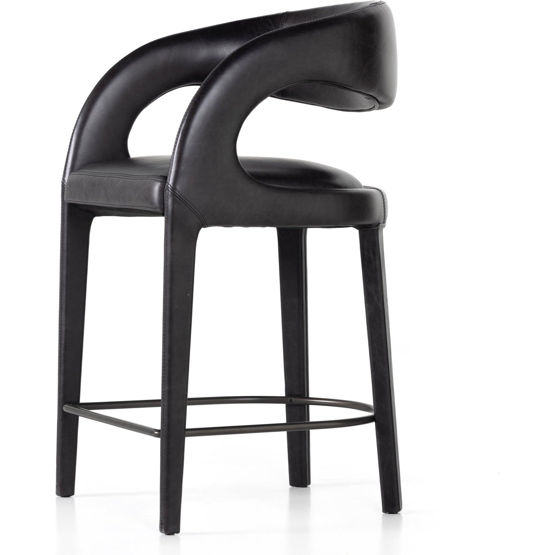 Hawkins Counter Stool by Four Hands in gunmetal. Made from unique in a modern style.