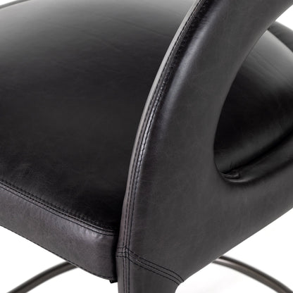 Hawkins Counter Stool by Four Hands in gunmetal. Made from unique in a modern style.