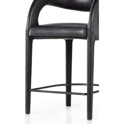 Hawkins Counter Stool by Four Hands in gunmetal. Made from unique in a modern style.