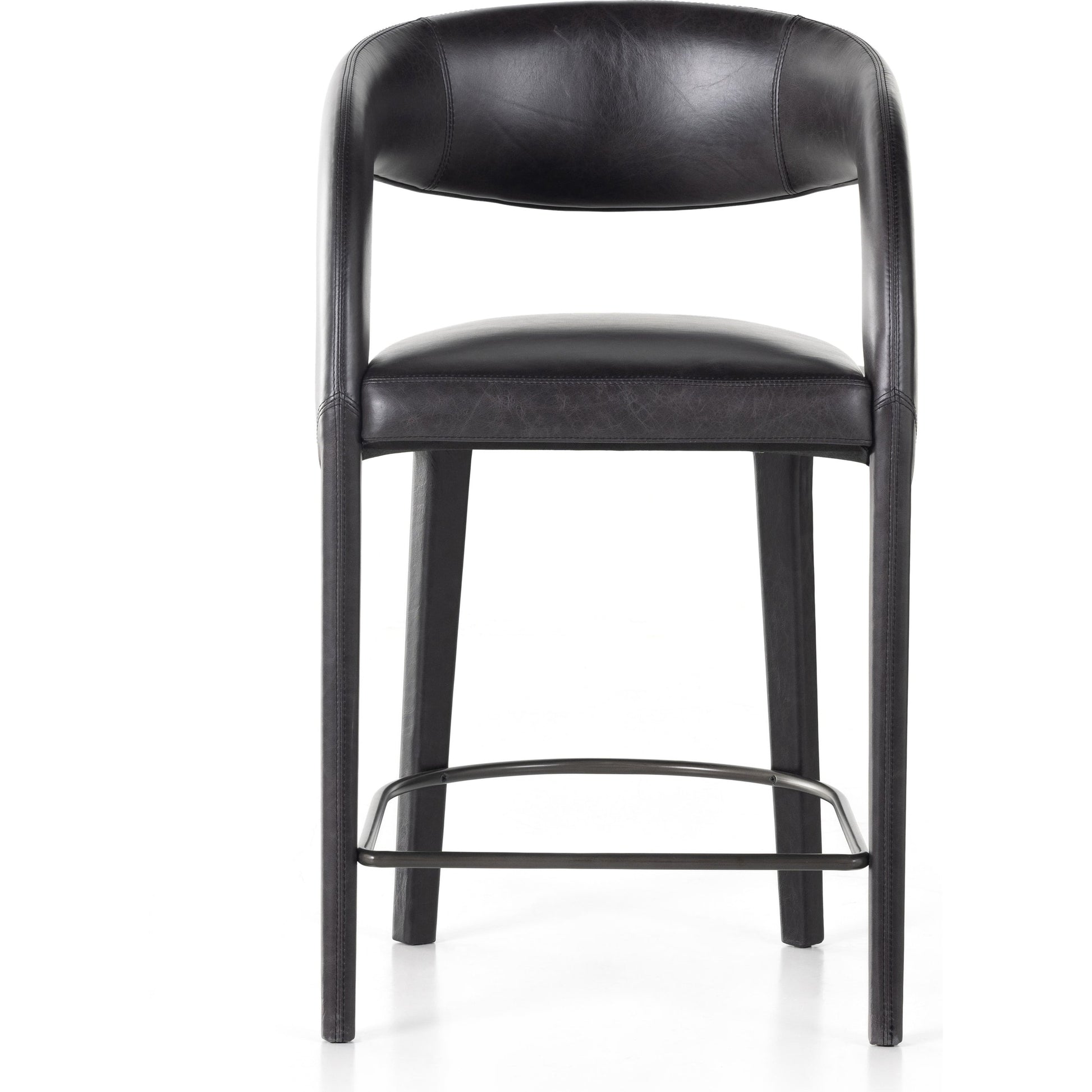 Hawkins Counter Stool by Four Hands in gunmetal. Made from unique in a modern style.