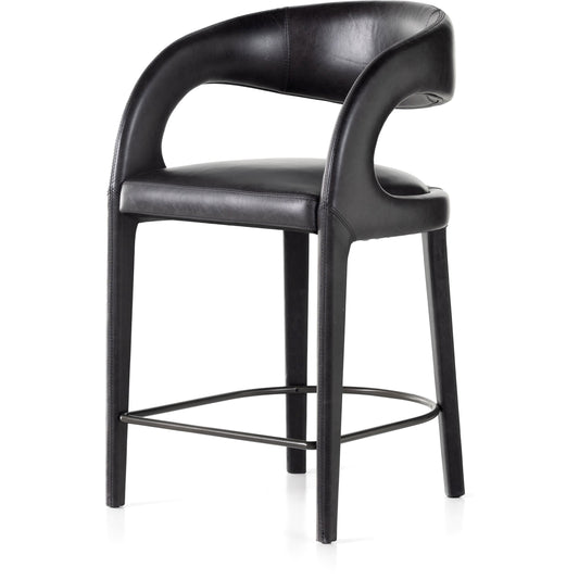 Hawkins Counter Stool by Four Hands in gunmetal. Made from unique in a modern style.