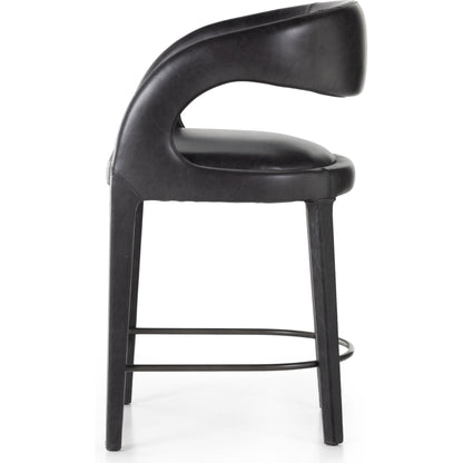 Hawkins Counter Stool by Four Hands in gunmetal. Made from unique in a modern style.