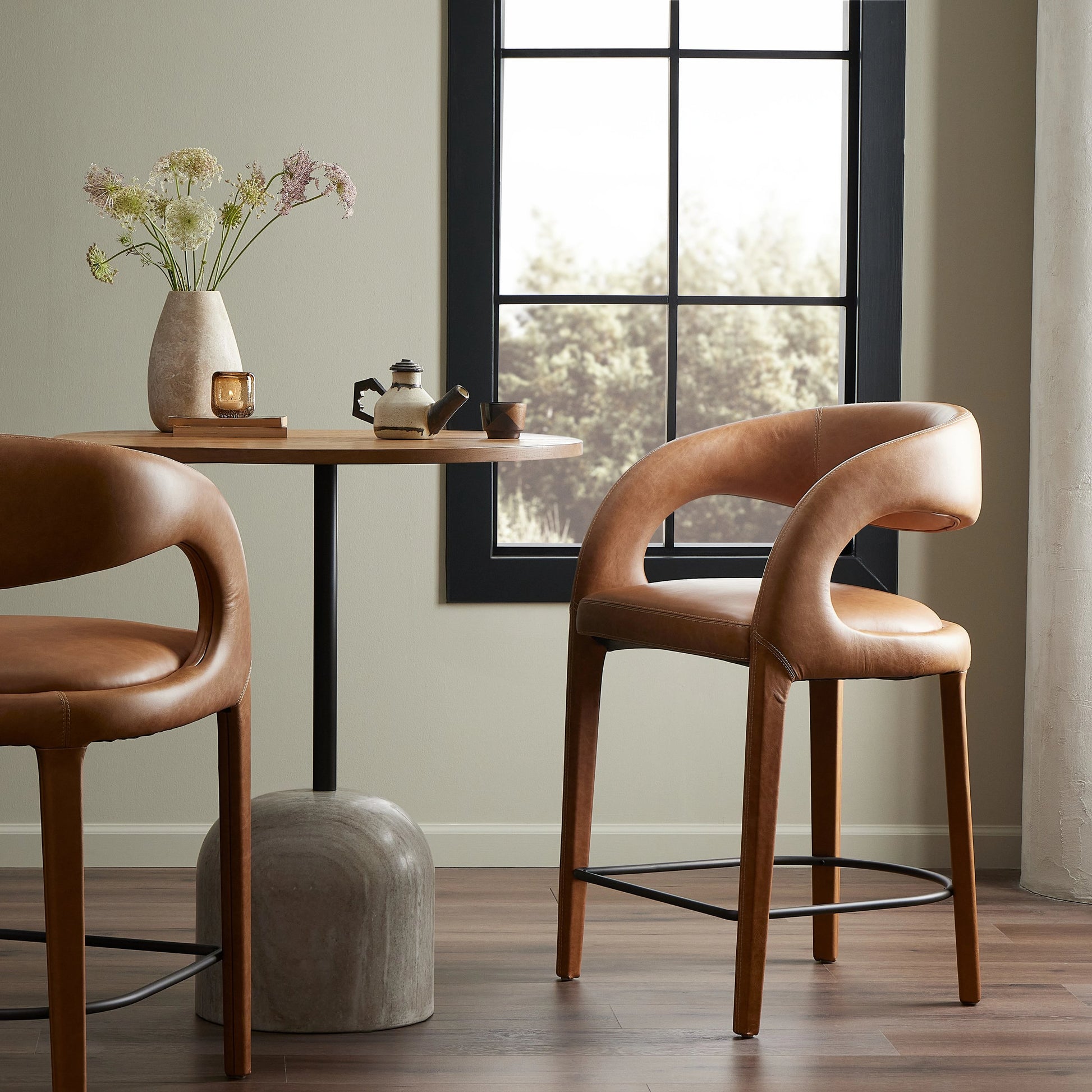 Hawkins Counter Stool by Four Hands in gunmetal. Made from unique in a modern style.