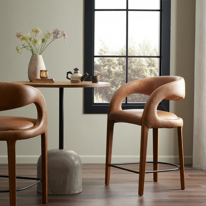 Hawkins Counter Stool by Four Hands in gunmetal. Made from unique in a modern style.