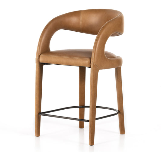Hawkins Counter Stool by Four Hands in gunmetal. Made from unique in a modern style.