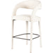 Hawkins Bar Stool by Four Hands in gunmetal. Made from unique in a coastal style.