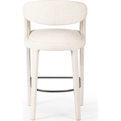 Hawkins Bar Stool by Four Hands in gunmetal. Made from unique in a coastal style.
