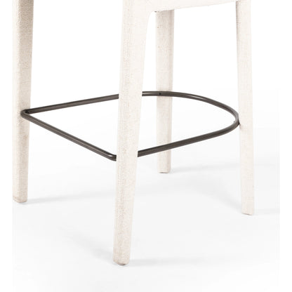 Hawkins Bar Stool by Four Hands in gunmetal. Made from unique in a coastal style.