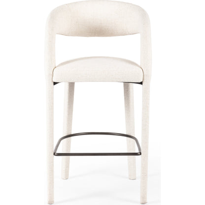 Hawkins Bar Stool by Four Hands in gunmetal. Made from unique in a coastal style.