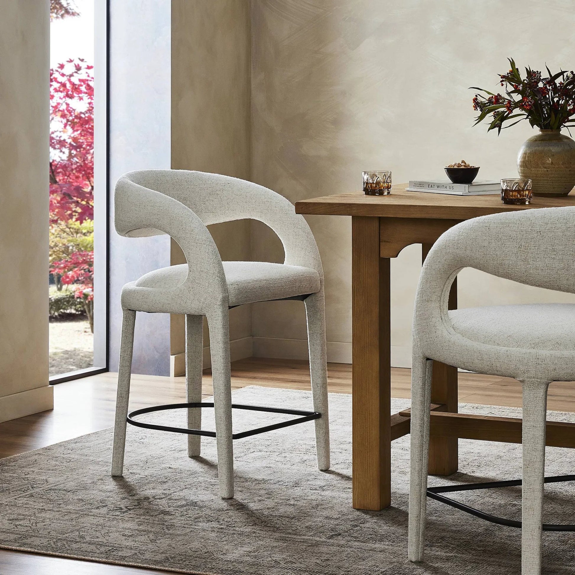 Hawkins Counter Stool by Four Hands in gunmetal. Made from unique in a modern style.