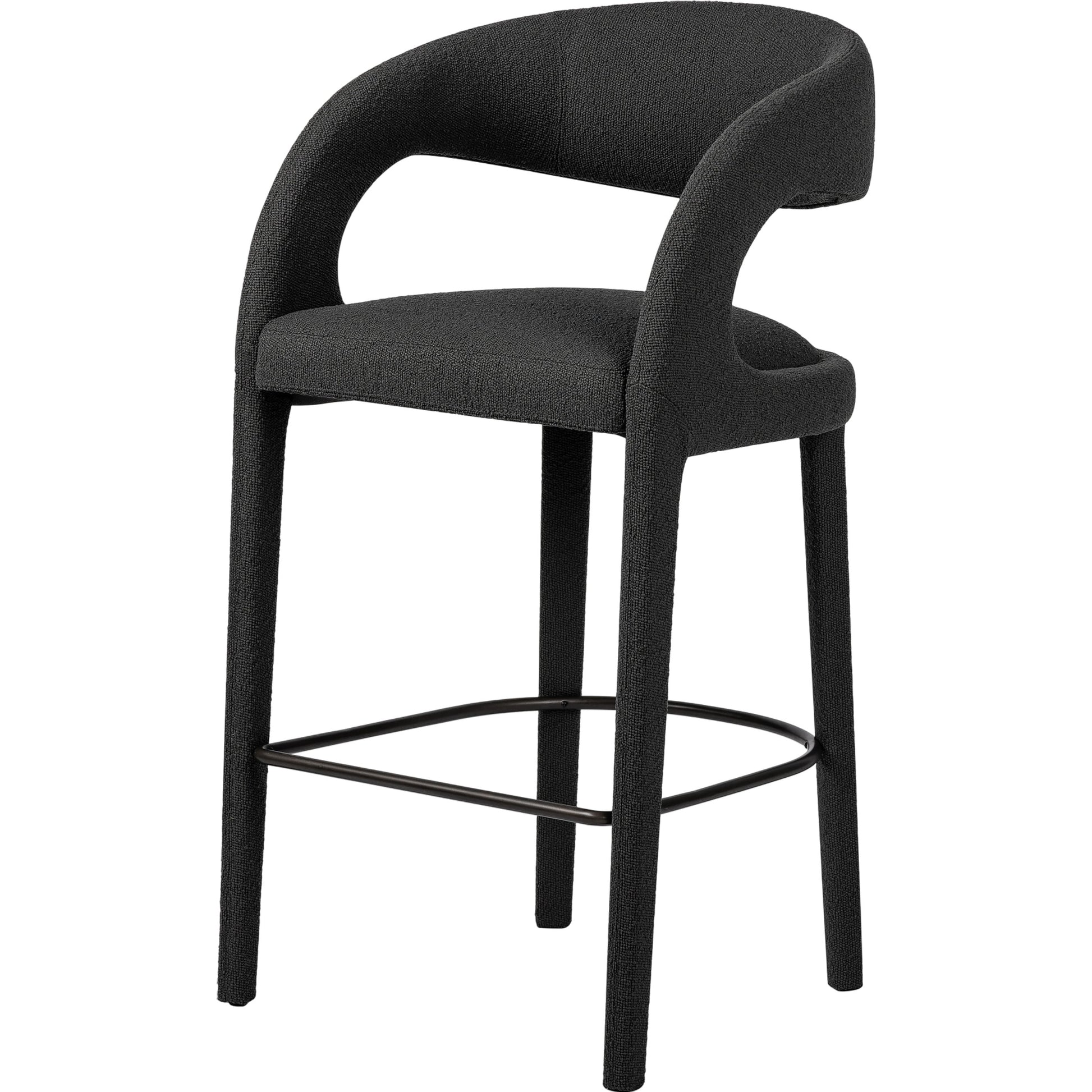 Hawkins Bar Stool by Four Hands in gunmetal. Made from unique in a coastal style.