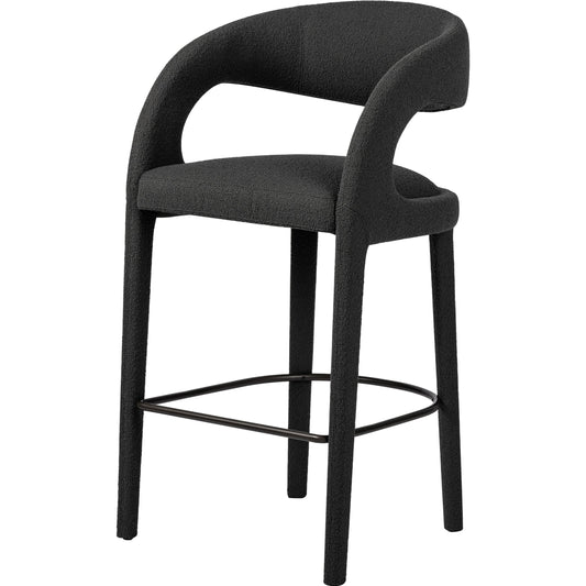 Hawkins Bar Stool by Four Hands in gunmetal. Made from unique in a coastal style.
