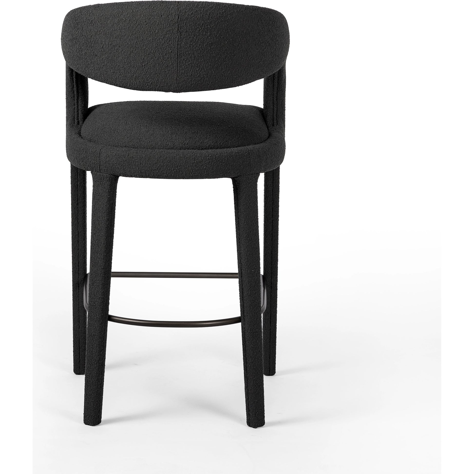 Hawkins Bar Stool by Four Hands in gunmetal. Made from unique in a coastal style.