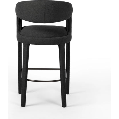 Hawkins Bar Stool by Four Hands in gunmetal. Made from unique in a coastal style.