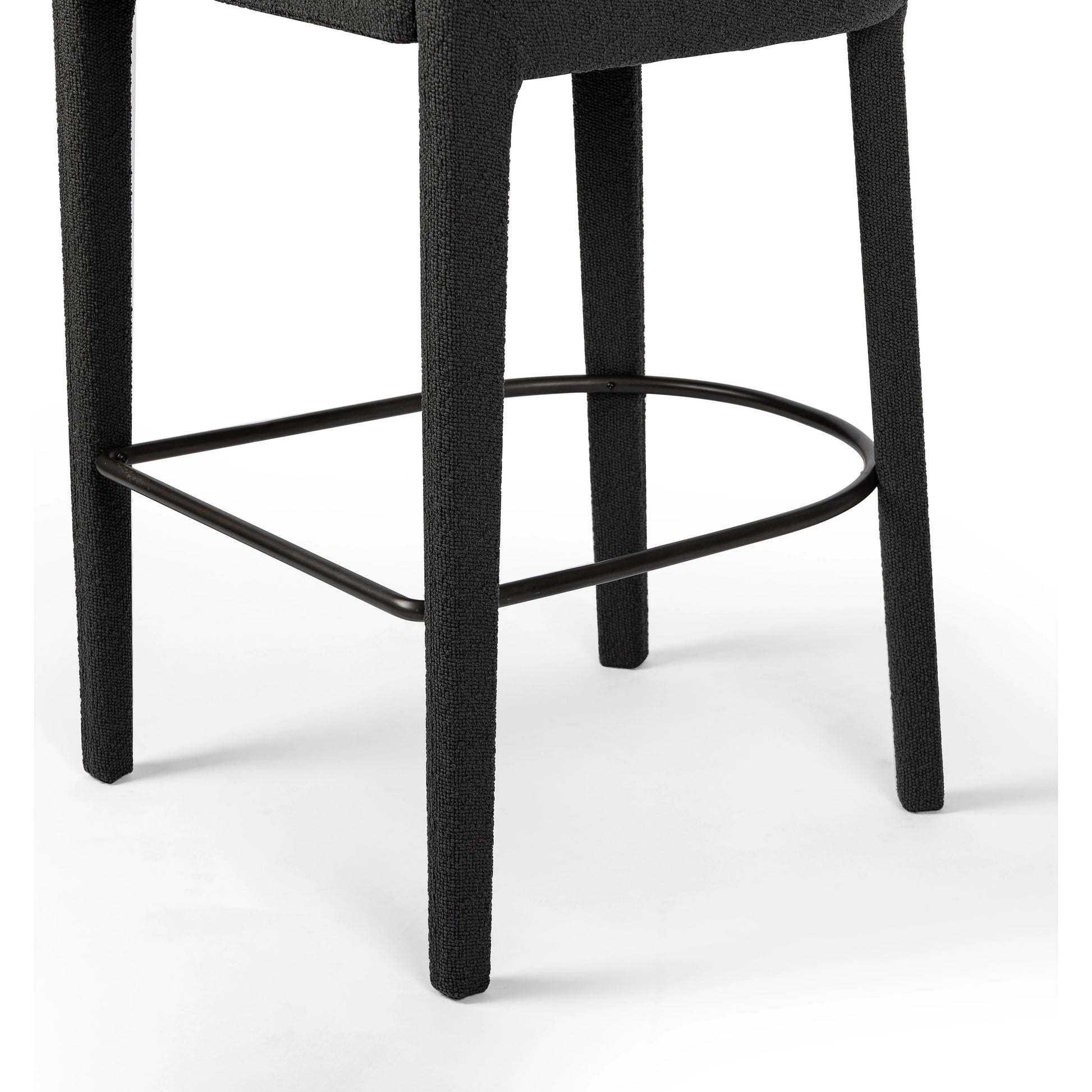 Hawkins Bar Stool by Four Hands in gunmetal. Made from unique in a coastal style.