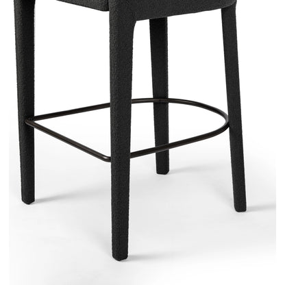 Hawkins Bar Stool by Four Hands in gunmetal. Made from unique in a coastal style.