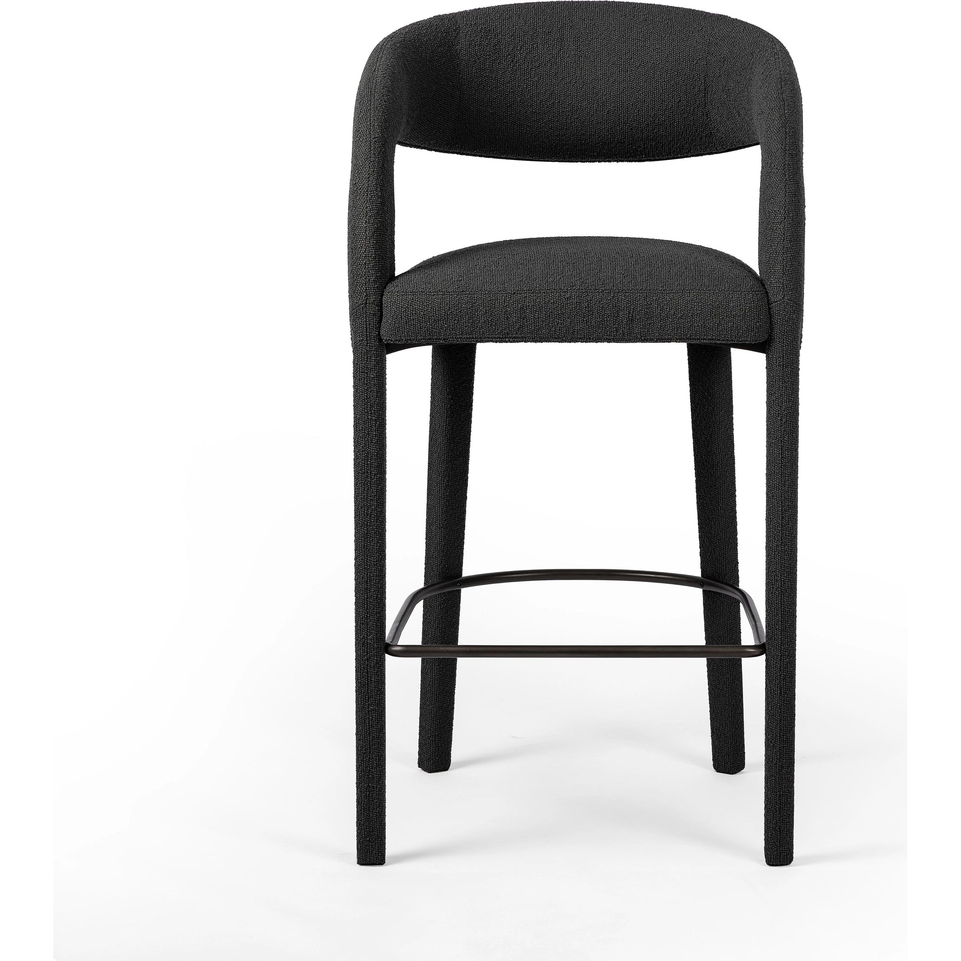 Hawkins Bar Stool by Four Hands in gunmetal. Made from unique in a coastal style.