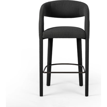 Hawkins Bar Stool by Four Hands in gunmetal. Made from unique in a coastal style.