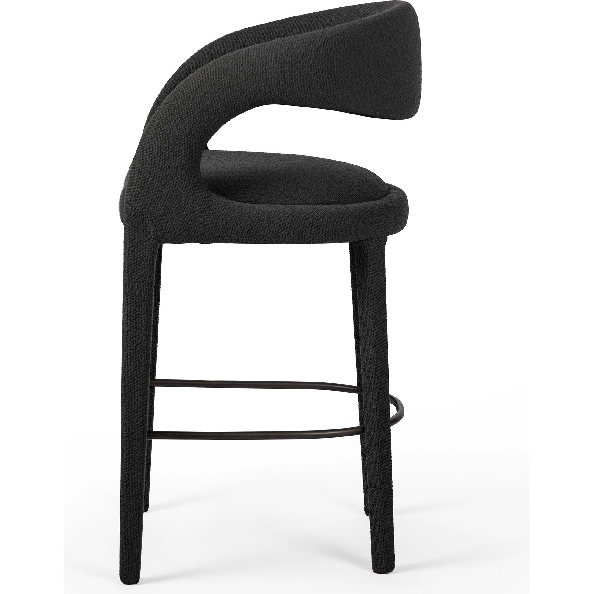 Hawkins Bar Stool by Four Hands in gunmetal. Made from unique in a coastal style.