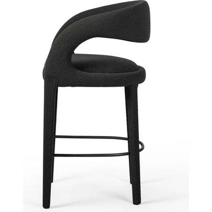 Hawkins Bar Stool by Four Hands in gunmetal. Made from unique in a coastal style.