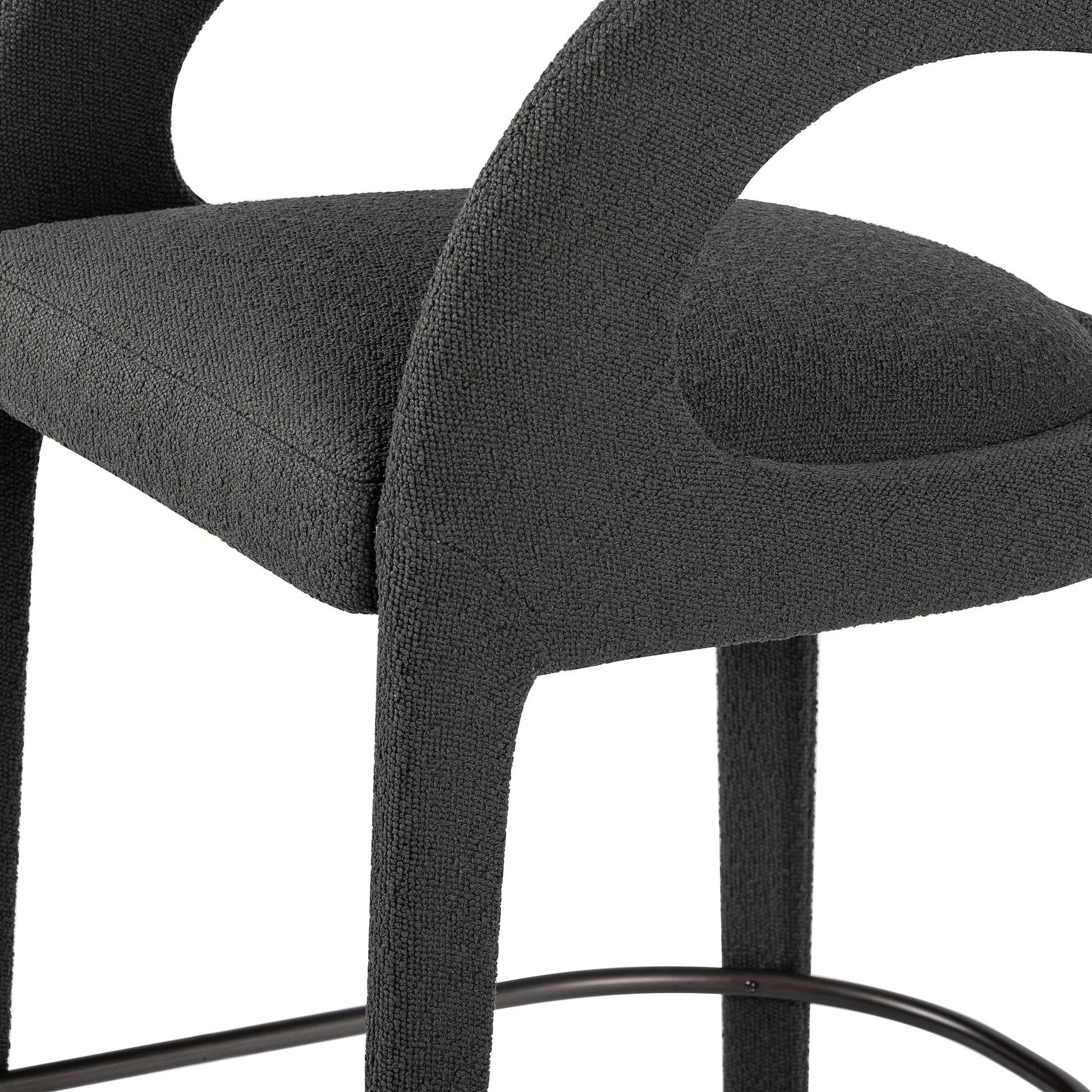 Hawkins Counter Stool by Four Hands in gunmetal. Made from unique in a modern style.
