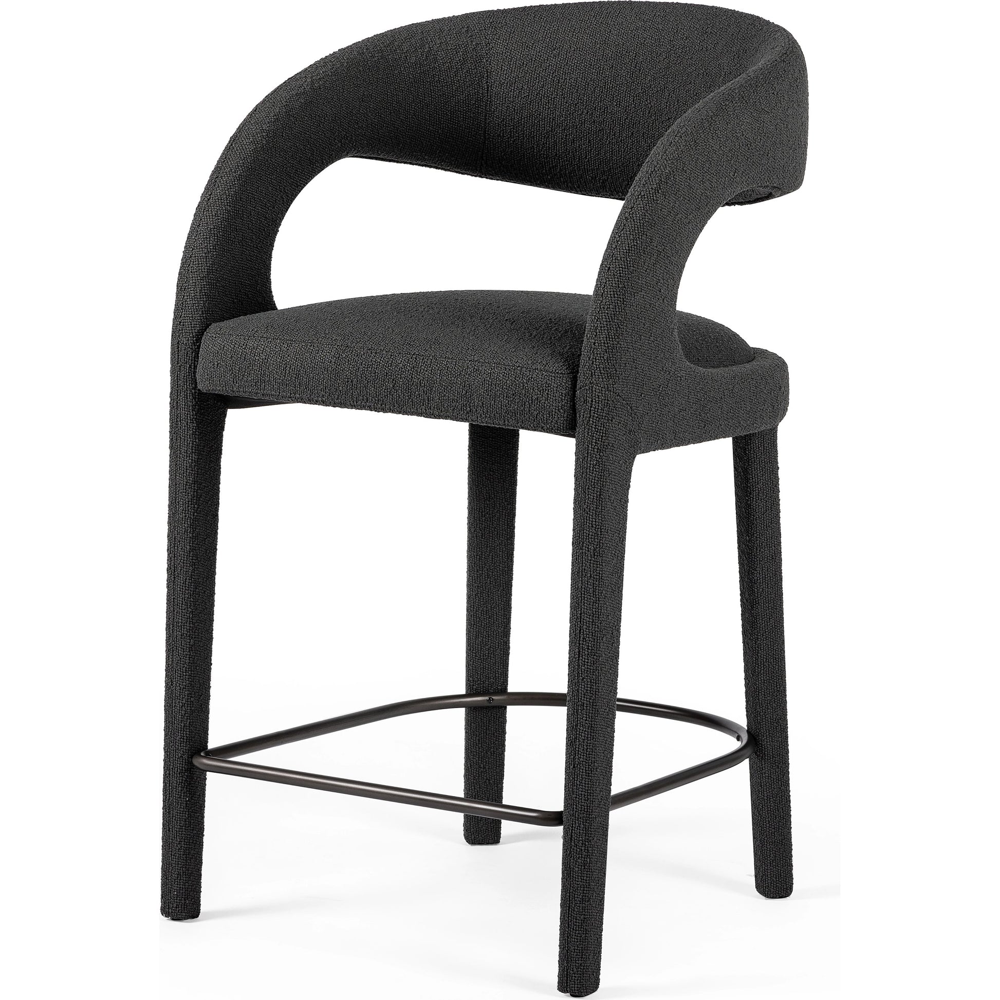 Hawkins Counter Stool by Four Hands in gunmetal. Made from unique in a modern style.