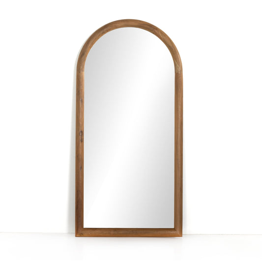 Gulliver Floor Mirror by Four Hands in smoked acacia. Made from solid acacia, mirror in a transitional style.