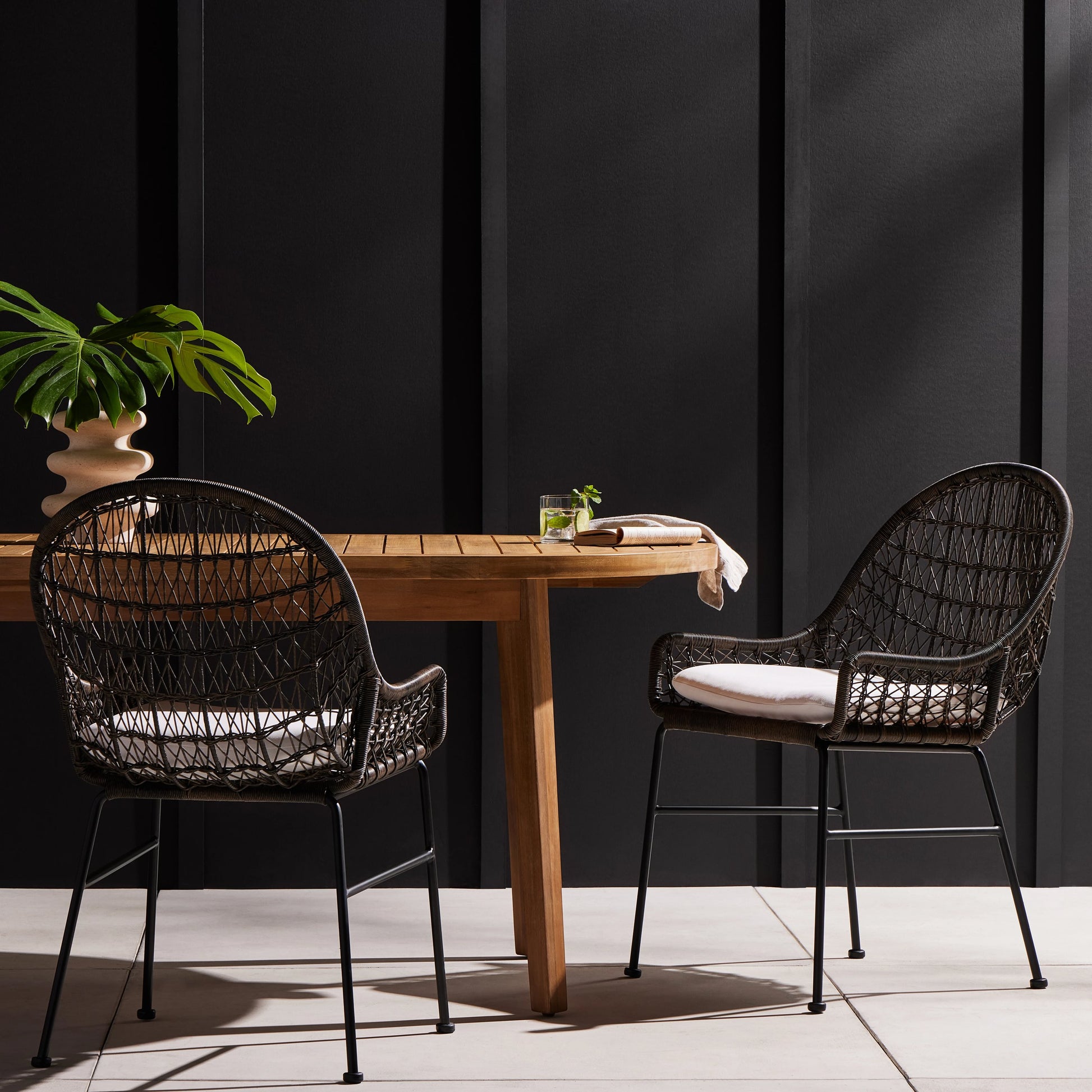 Bandera Outdoor Woven Dining Chair by Four Hands. Made from unique in a eclectic & global style.