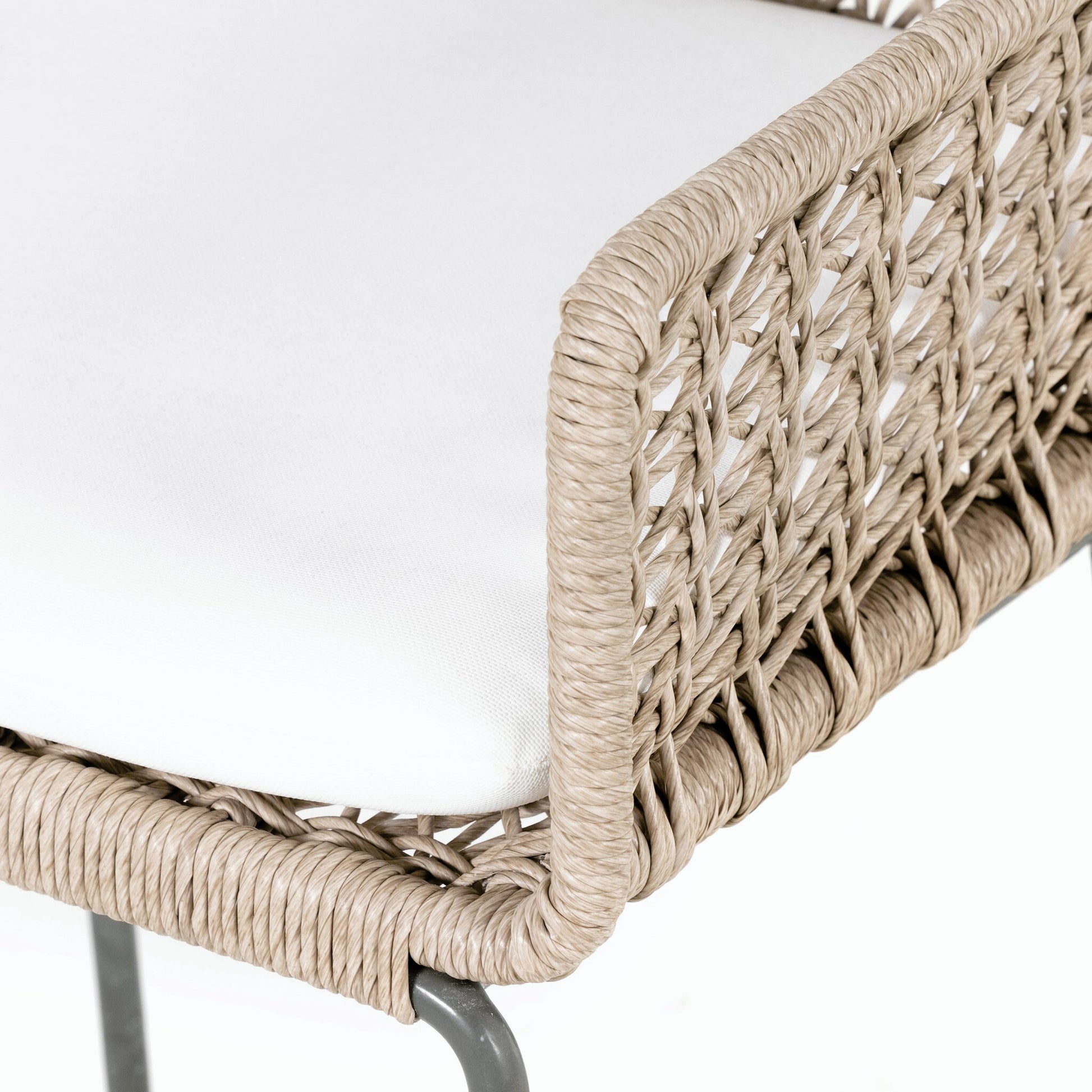 Bandera Counter Stool by Four Hands in vintage white and gray bronze. Made from unique in a coastal style.