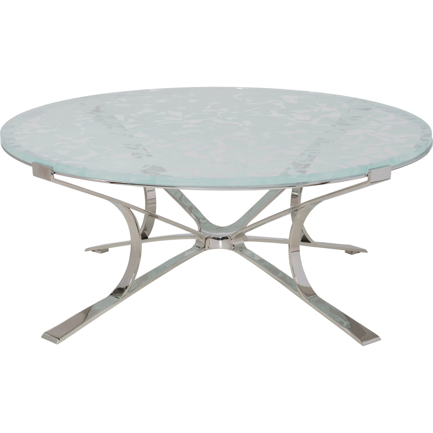 002 SI-1962908 | Additional Silo | Snowscape Round Cocktail Table by Artistica Home in polished stainless steel. Made from unique in a modern style.
