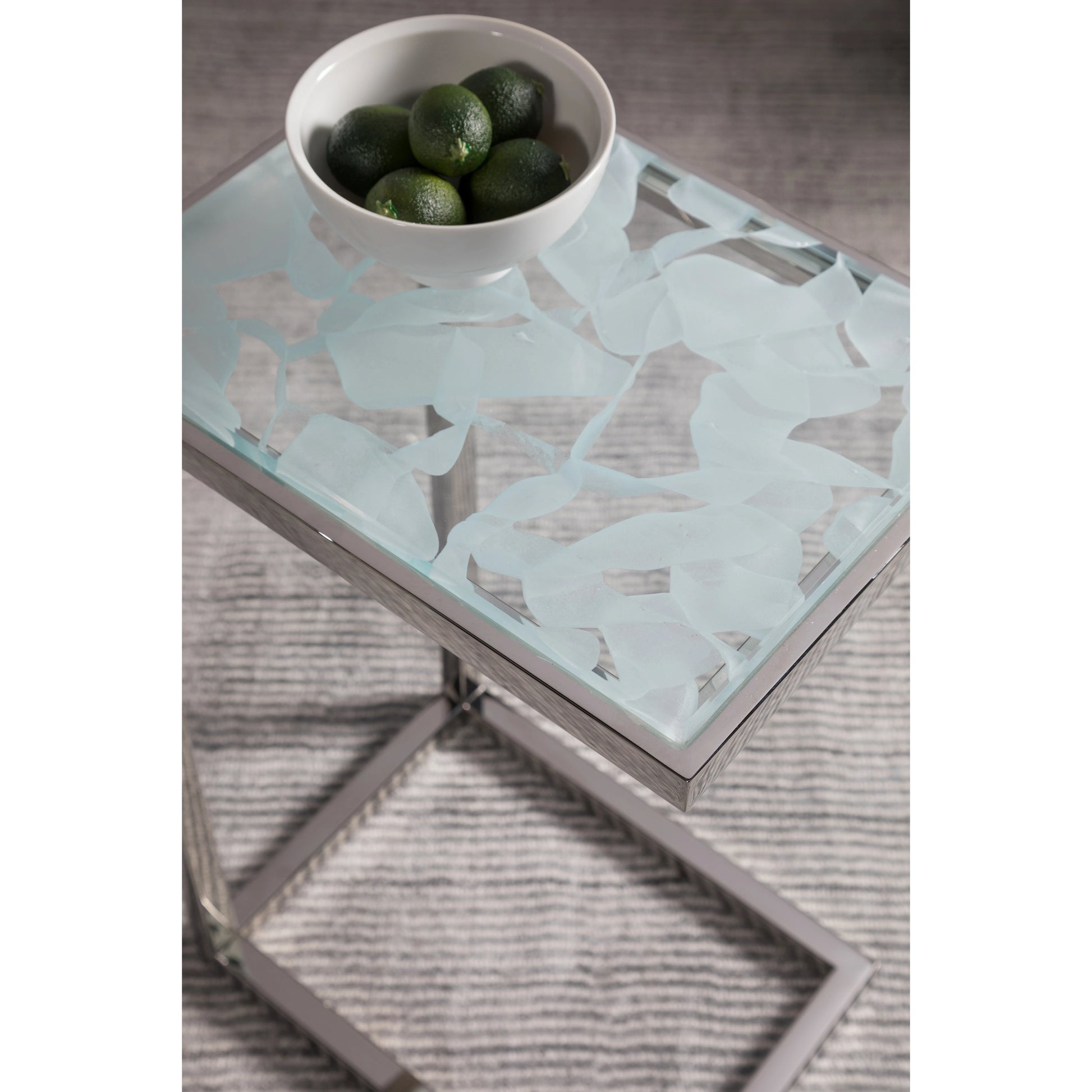Snowscape Spot Table by Artistica Home in polished stainless steel. Made from unique in a modern style.