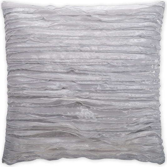 Ruffles by DV Kap Home in silver. Made from 100% polyester in a modern style.