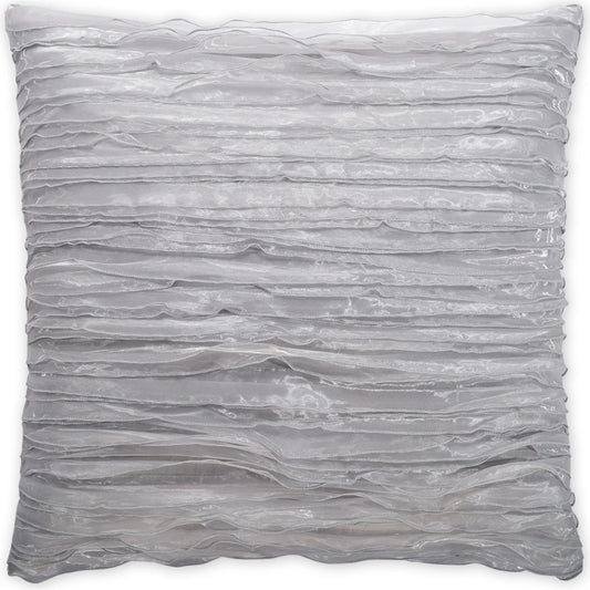 Ruffles Pillow by DV Kap Home in silver. Made from 100% polyester in a unique style.