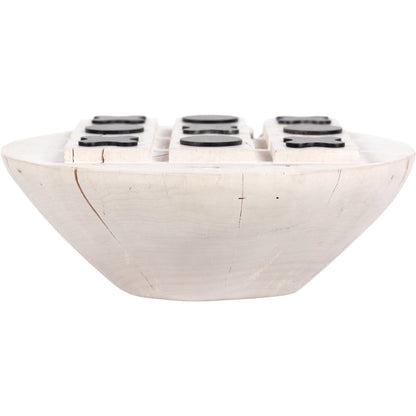 Tic Tac Toe by Four Hands in ivory, bronzed iron and ivory. Made from solid mixed reclaimed wood, stainless steel in a eclectic & global style.