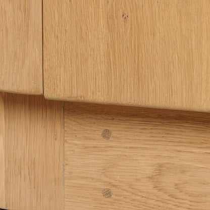 Mariah Sideboard by Four Hands in light blonde oak, white marble. Made from solid oak, solid marble, solid mango in a modern style.