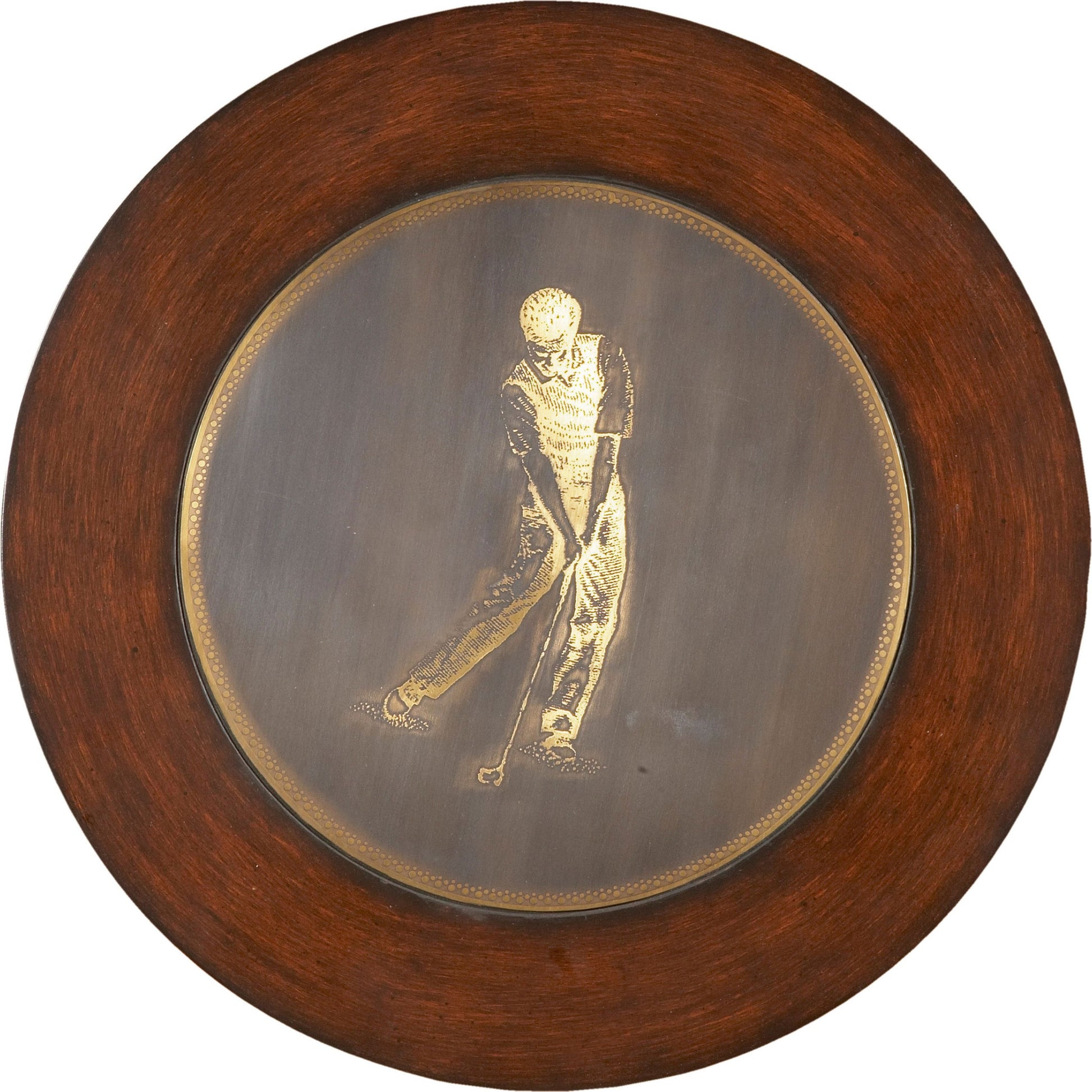 Golfer Accent Table by Butler Specialty Company in multi-color and heritage. Made from wood products, resin, brass in a traditional style.