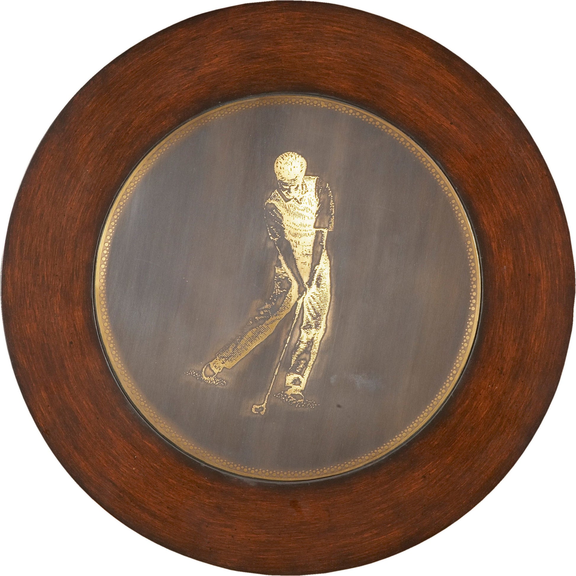 Golfer Accent Table by Butler Specialty Company in multi-color and heritage. Made from wood products, resin, brass in a traditional style.