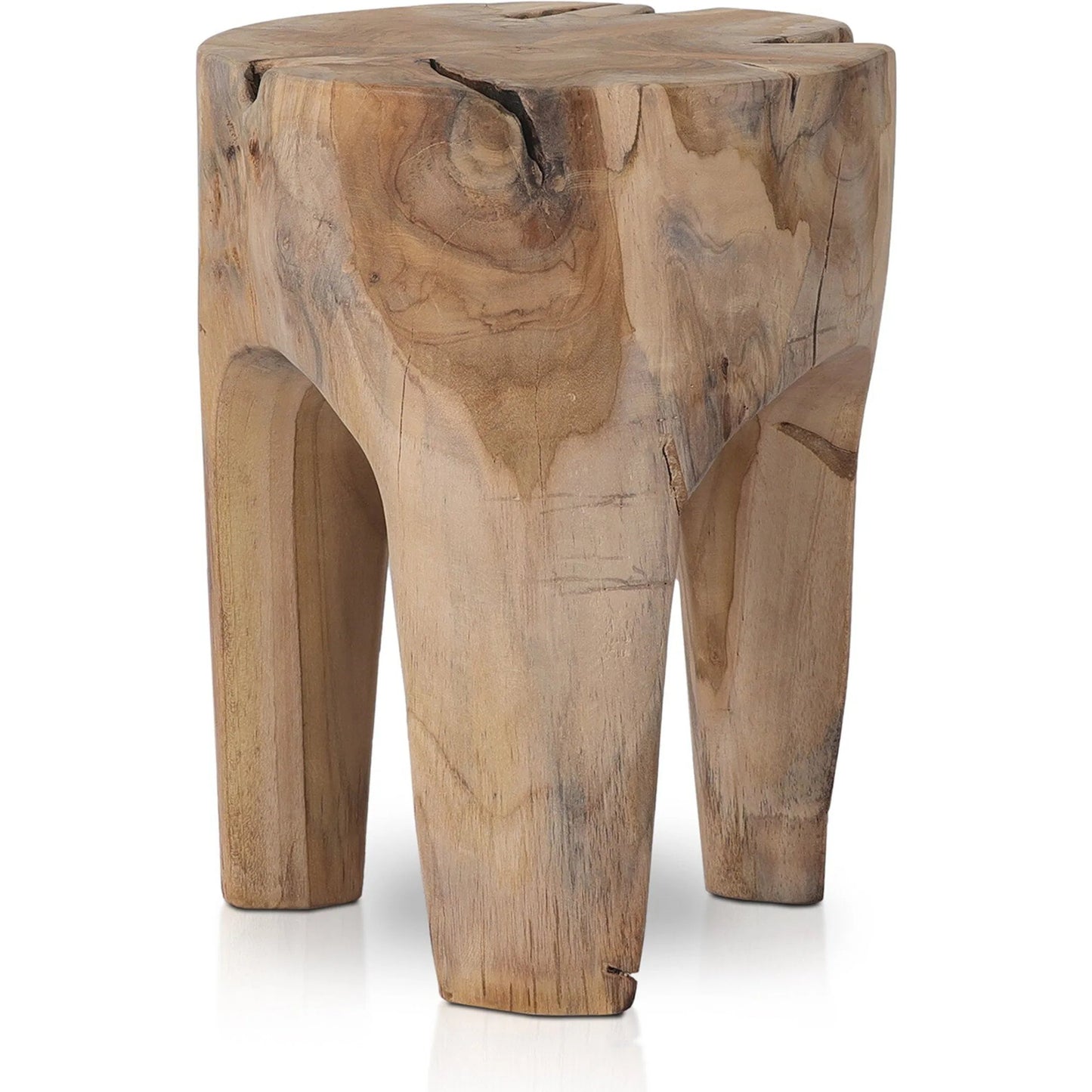 019 SI-2001541 | Additional Silo | Kyra Outdoor End Table by Four Hands in rustic teak. Made from solid teak in a modern style.