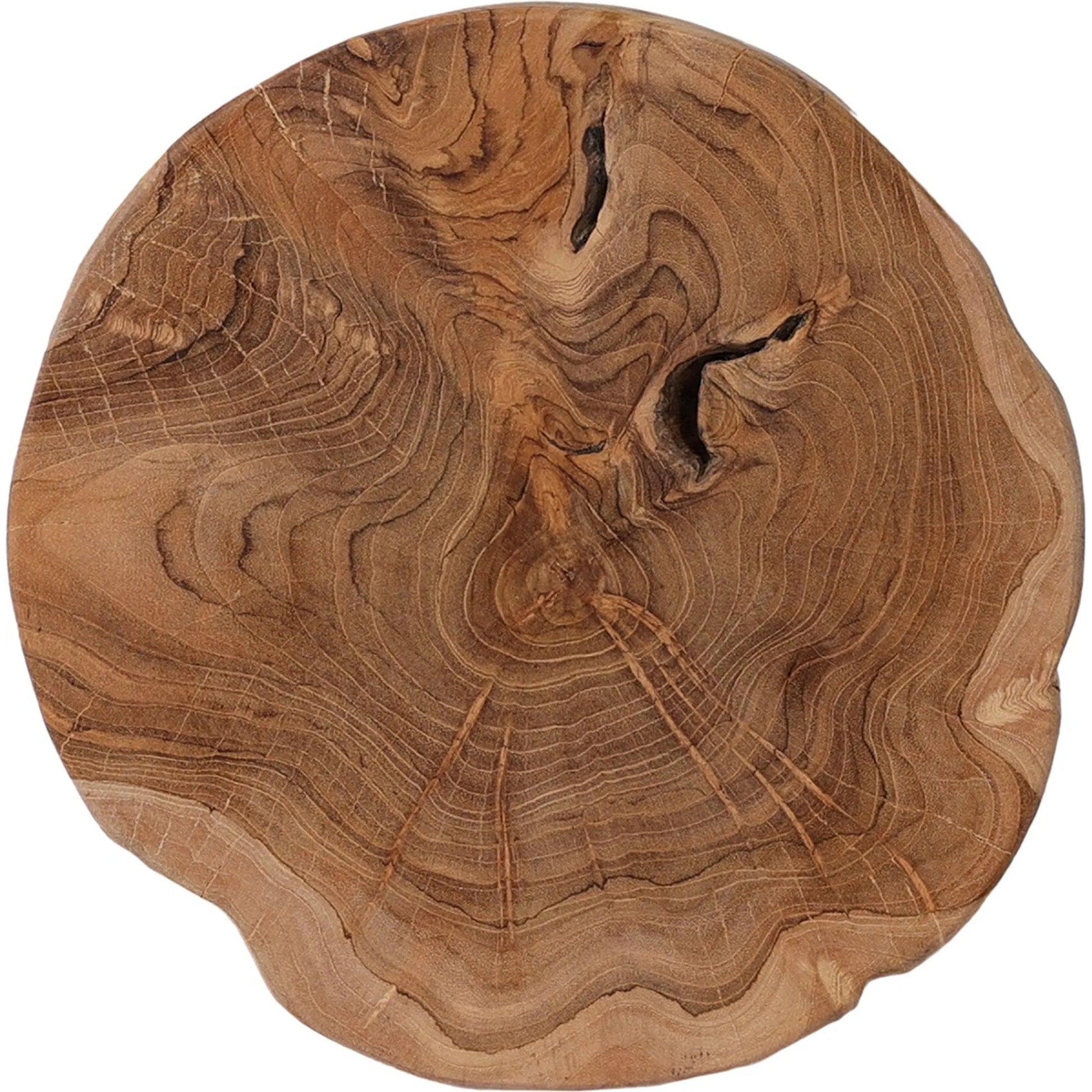 Kyra Outdoor End Table by Four Hands in rustic teak. Made from solid teak in a modern style.
