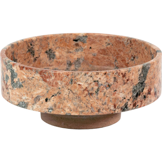 Fray Bowl by Four Hands in terracotta sandstone, red dune marble. Made from solid sandstone, solid marble in a modern style.