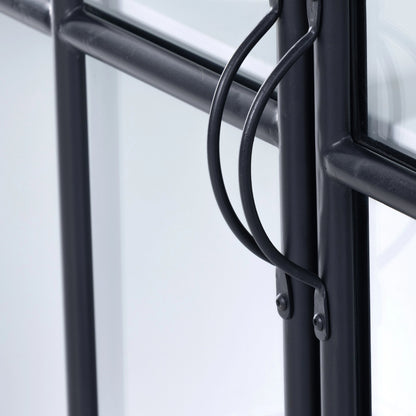 Camila 3 Door Cabinet by Four Hands in black. Made from iron, tempered glass in a modern style.