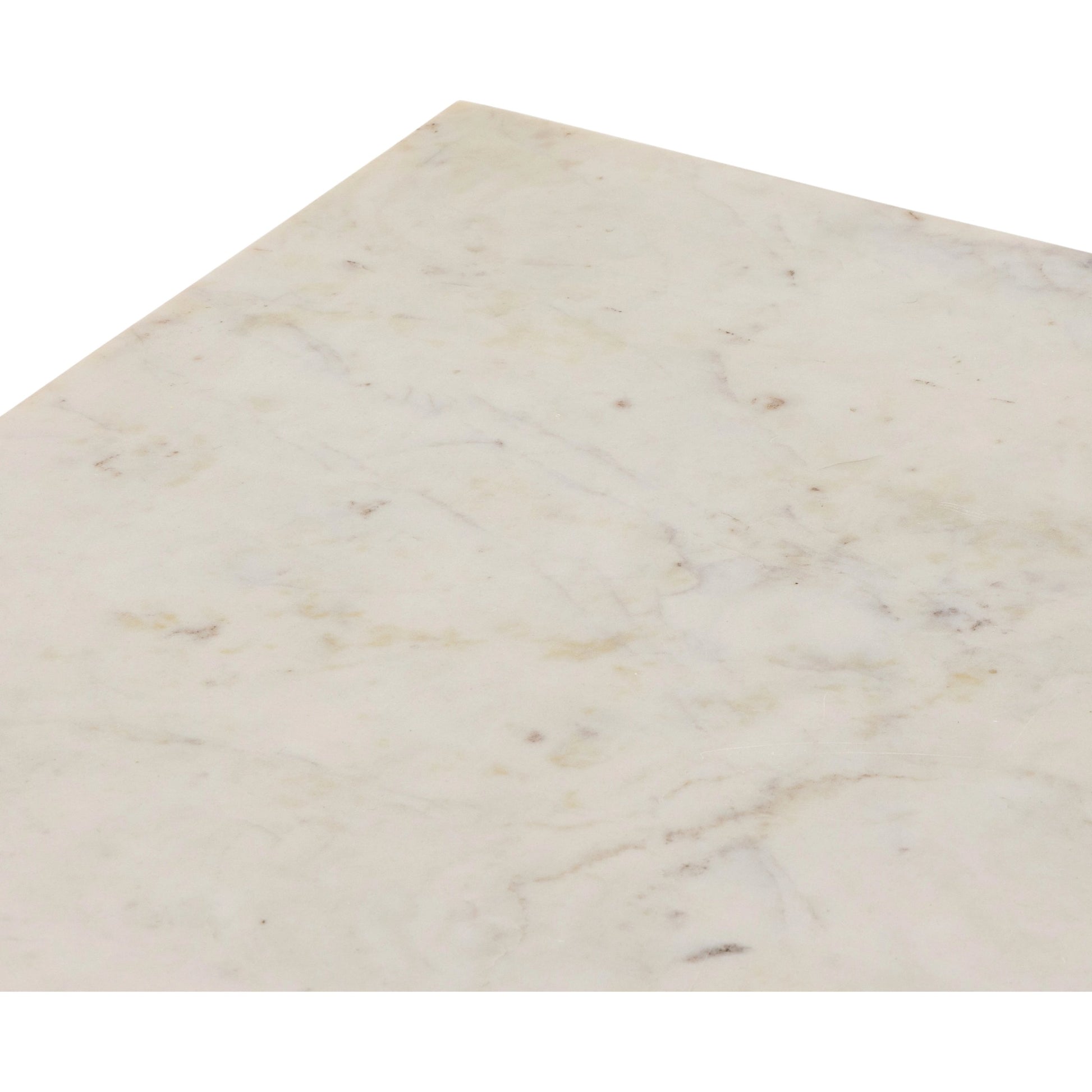 Indira Small Kitchen Island by Four Hands in smoked acacia, white marble. Made from solid acacia, solid marble, engineered hardwood in a modern style.