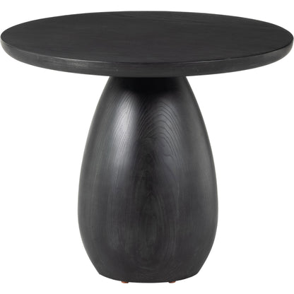 Merla End Table by Four Hands in black wash ash, black wash ash veneer and black wash ash. Made from ash veneer, solid ash in a modern style.